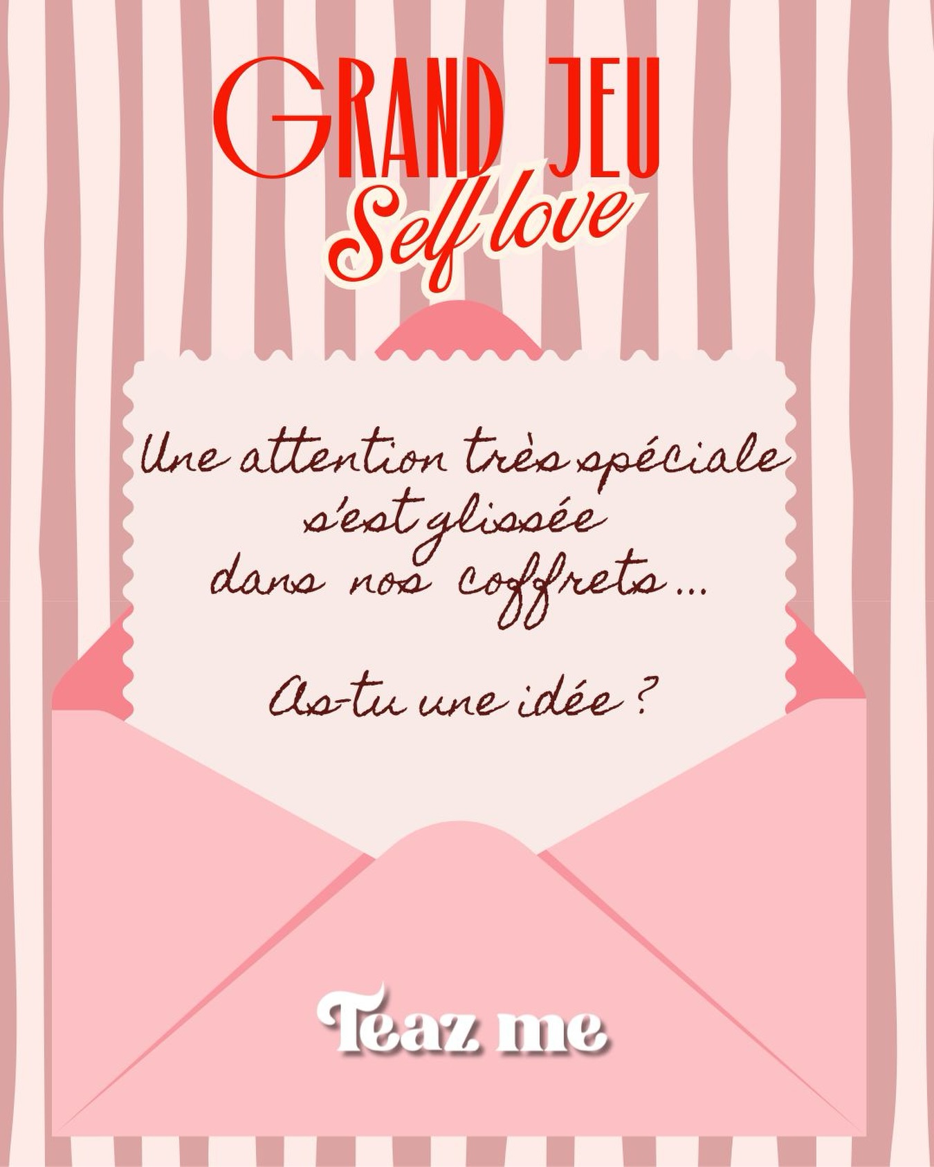 Nous avons décidé de glisser un privilège exclusif dans deux de nos coffrets de la Saint-Valentin. Un sésame pour une expérience beauté longue durée d’une valeur de 60€ 💵 qui se cache : 
📥 Une dans la box Relax
 📥 Une dans la box Dreams

On ne dit pas encore ce que c’est, dis nous en commentaires ce que tu en penses …✨

Le jeu commence maintenant sur les box en ligne et du pop up ♥️

Qui seront les deux chanceuses ? 🌹

Lien en bio pour choisir votre coffret ➡️