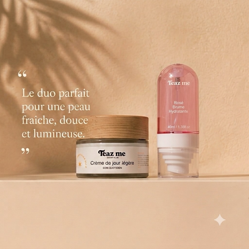 Le duo à avoir partout avec soi pour une hydratation optimale toute la journée:
- le matin tu appliques ta crème légère à l eau de rose 🌸
- dans la journée  tu te rafraîchis et ravive ton teint avec la brume à l eau de rose et extrait d aloe Vera 🍃

Pratique pour les voyages, les déplacements, les journées chargées et même après ta séance de Pilate 🧘‍♀️

Plus d’info en privé ou sur le lien dans la bio