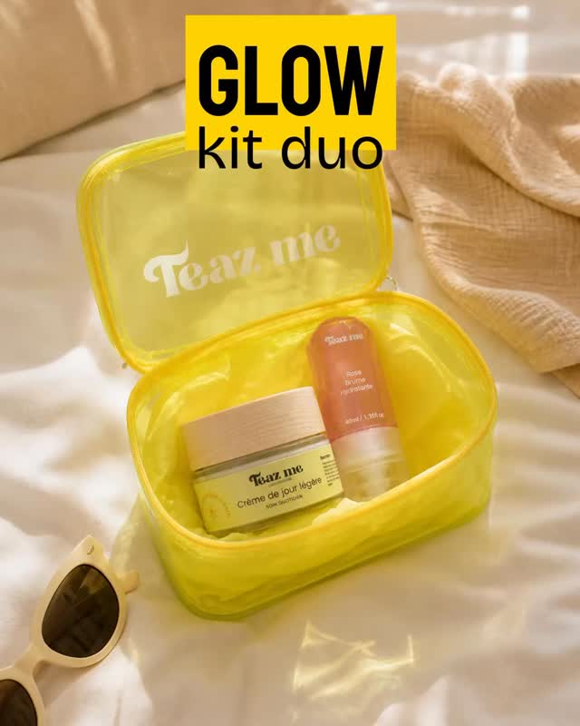 💛 GLOW KIT 💛

Le coup d’éclat qui vous suit partout.

Offrez à votre peau une dose de fraîcheur et d’hydratation avec le Glow Kit, votre nouveau rituel beauté nomade pour une peau lumineuse et confortable tout au long de la journée. ✨

Dans sa trousse jaune fluo ultra pétillante :

🌹 Une brume visage rafraîchissante à l’eau de rose pour réveiller, apaiser et tonifier la peau à tout moment de la journée.

💧 Une crème hydratante légère qui nourrit la peau sans effet gras et laisse un fini frais et lumineux.

🎁 Et pour célébrer le lancement : une Lip Oil offerte pour des lèvres douces, brillantes et irrésistibles.

Le Glow Kit est votre meilleur allié :
☀️ Le matin pour un effet bonne mine instantané
🏃‍♀️ Après le sport pour rafraîchir votre peau
💻 Au bureau pour lutter contre la peau qui tiraille
✈️ En voyage pour garder votre glow partout avec vous

Pourquoi vous allez l’adorer ?

✨ Hydrate et rafraîchit la peau
✨ Réveille l’éclat naturel du teint
✨ Apaise et tonifie grâce à l’eau de rose
✨ Texture légère et agréable au quotidien
✨ Convient à tous les types de peau
✨ S’emporte partout

Parce que votre glow ne prend jamais de vacances. ☀️

💛 Pré-commandez votre Glow Kit dès maintenant et recevez votre petit cadeau > lien en bio