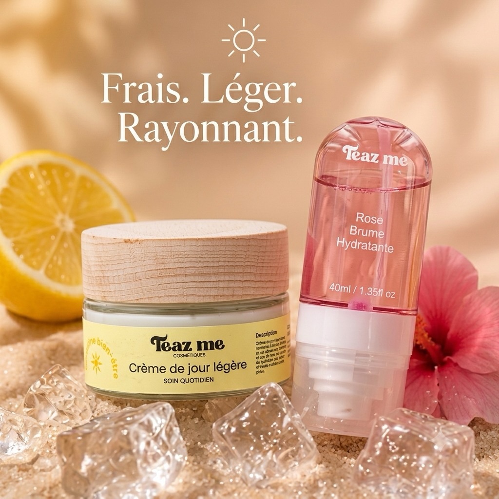 🌸🌸Un duo frais et léger qui s’adapte à ta peau, à ton rythme et qui prévient la déshydratation.
💦L’alliance de la crème hydratante légère et la brume visage garde ta peau hydratée et une sensation de fraîcheur toute la journée grâce aux bienfaits de l’eau de rose☀️☀️