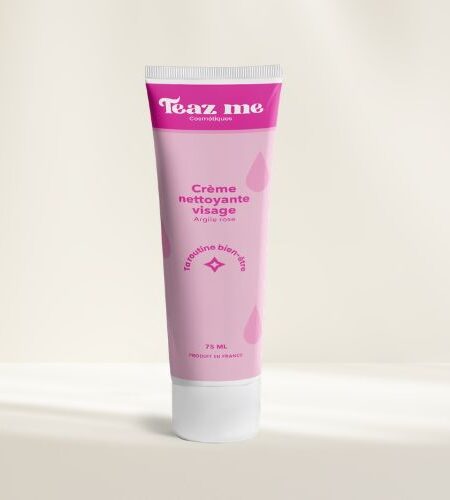 Crème Nettoyante Visage à l&rsquo;Argile Rose & Karité BIO – Douceur et Éclat